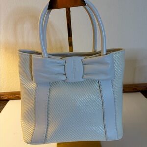 Salvatore Ferragamo White Bow Tote